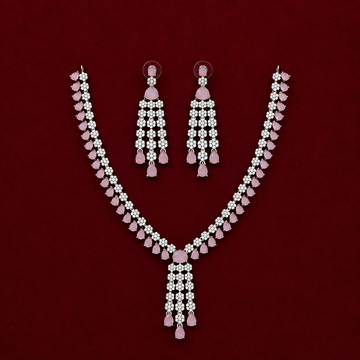 Premium Pastel Pink Zircon Necklace