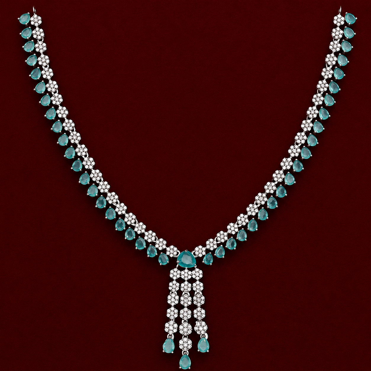 Premium Pastel Green Zircon Necklace