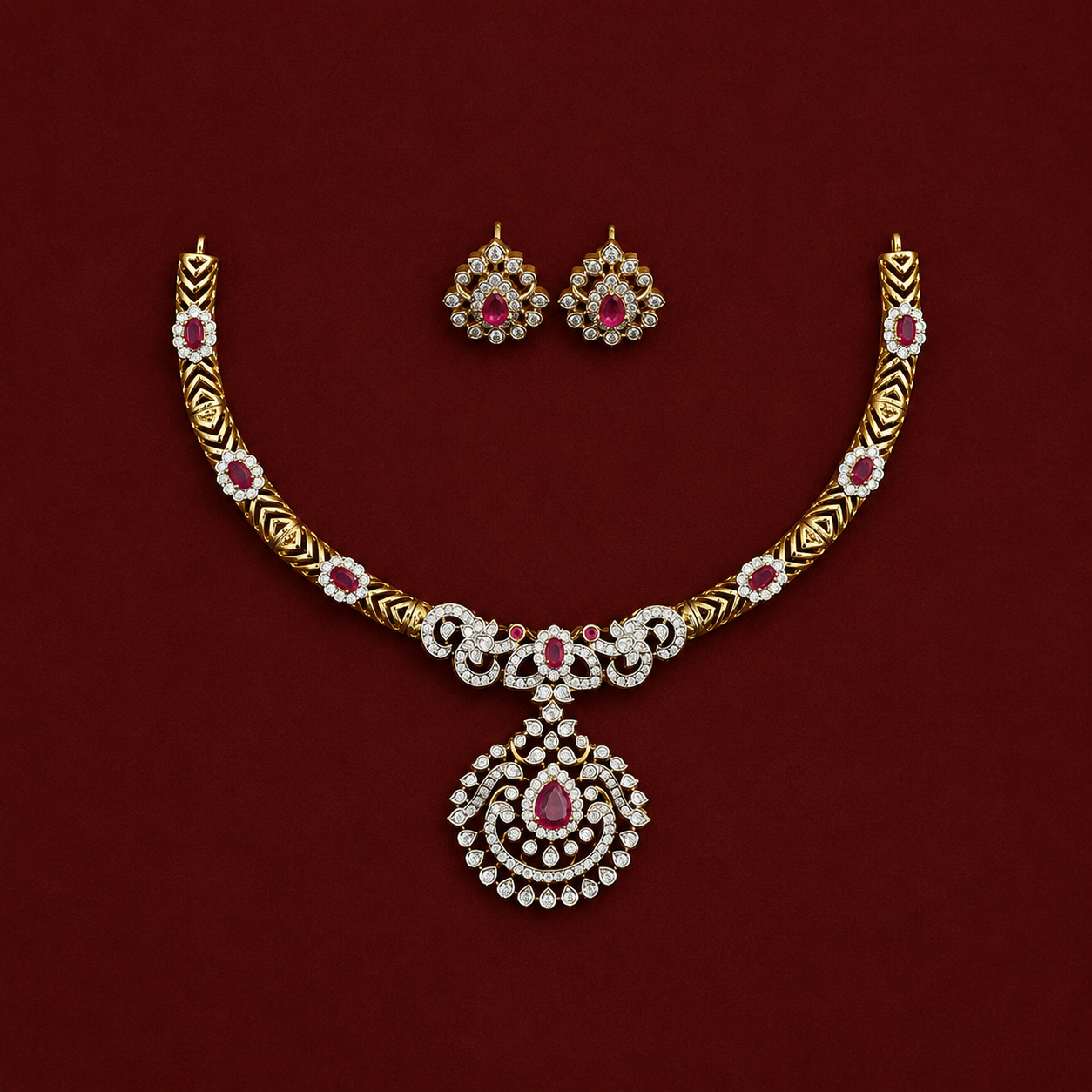 Ruby Cascade Necklace