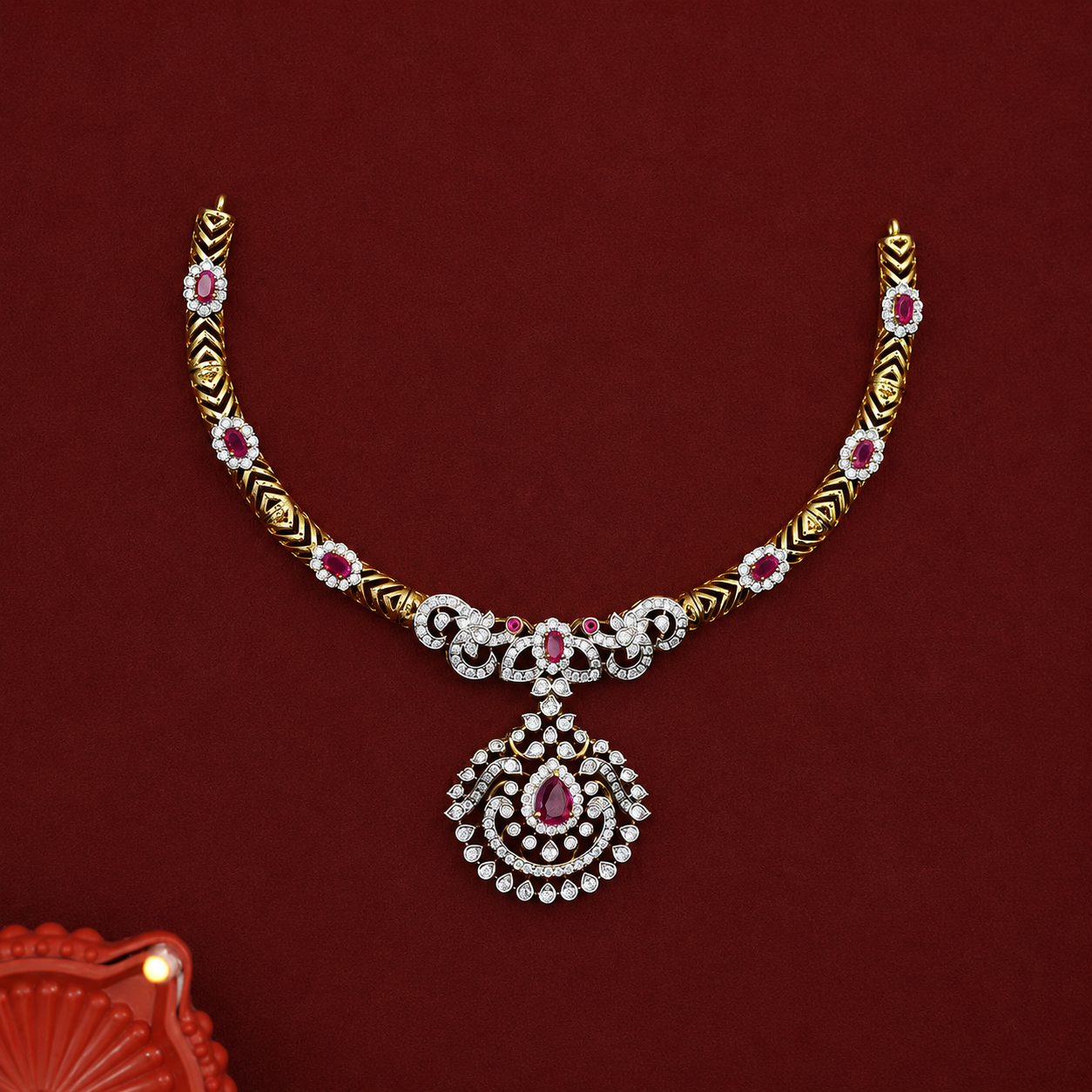 Ruby Cascade Necklace