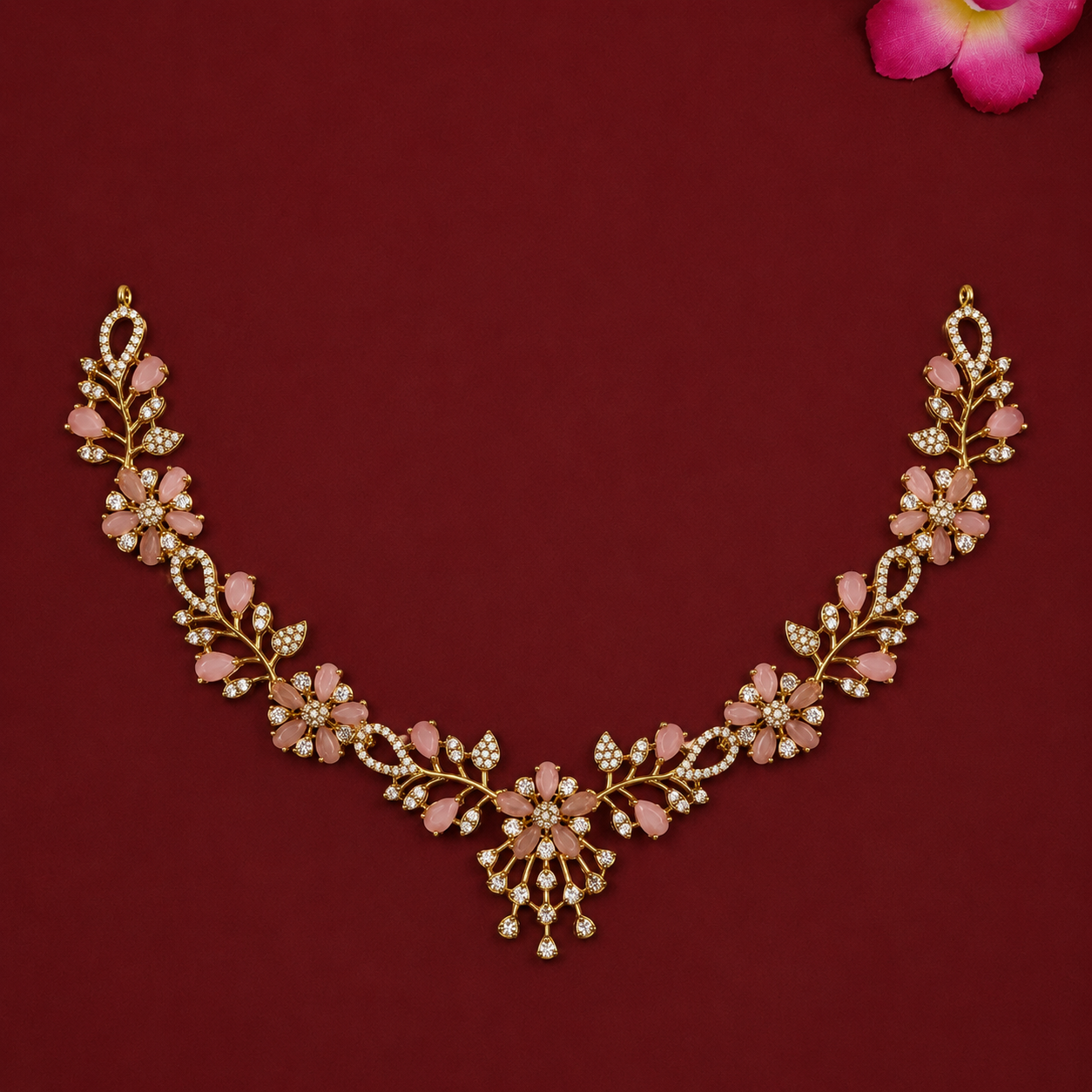 Blush Floral Vine Necklace