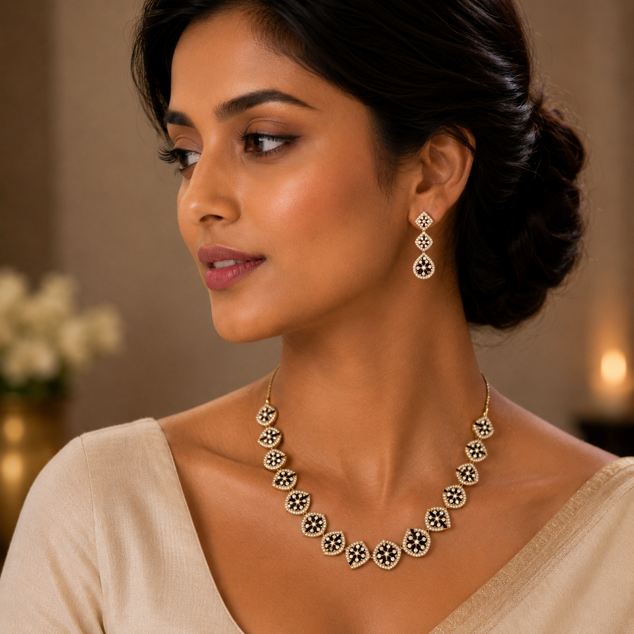 Charvi Petal AD Necklace