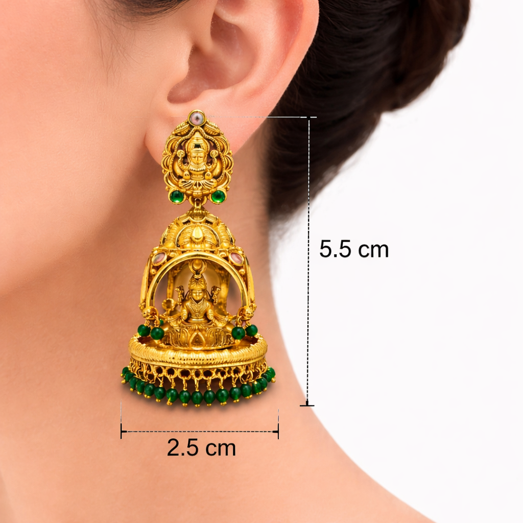 Lotus Lakshmi Arch Jhumkas