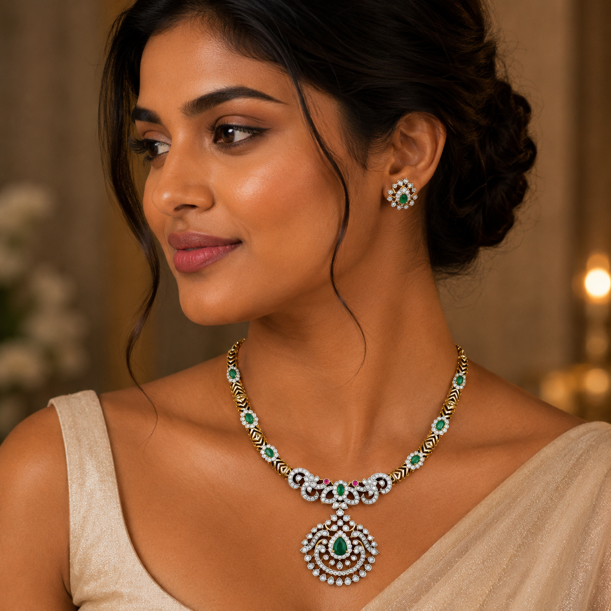 Emerald Cascade Necklace
