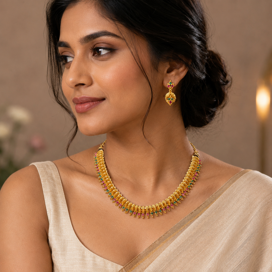 Heritage Kemp Leaf Necklace Set