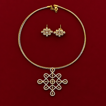 Infinity Knot CZ Pendant Set