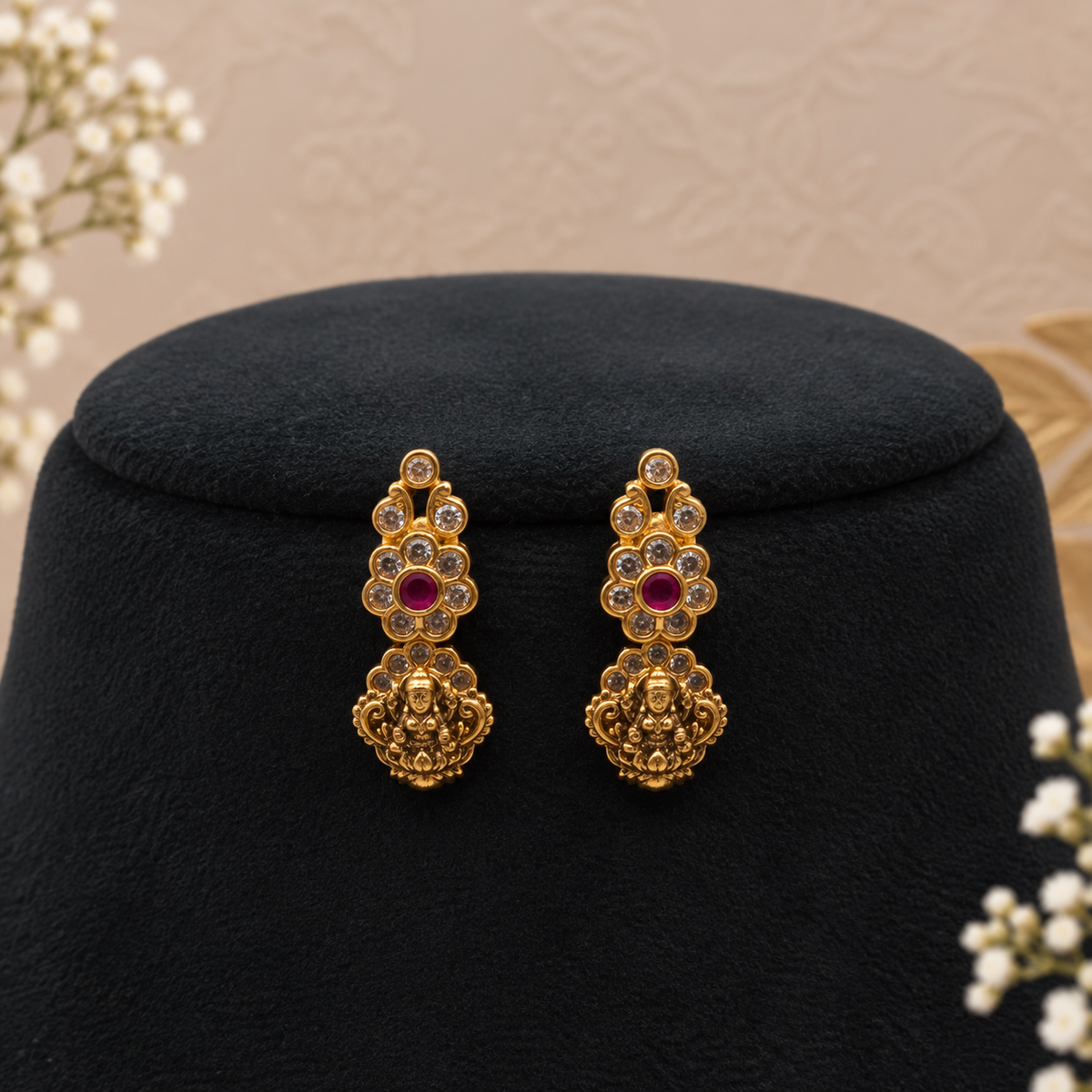 Temple Floral Necklace Set