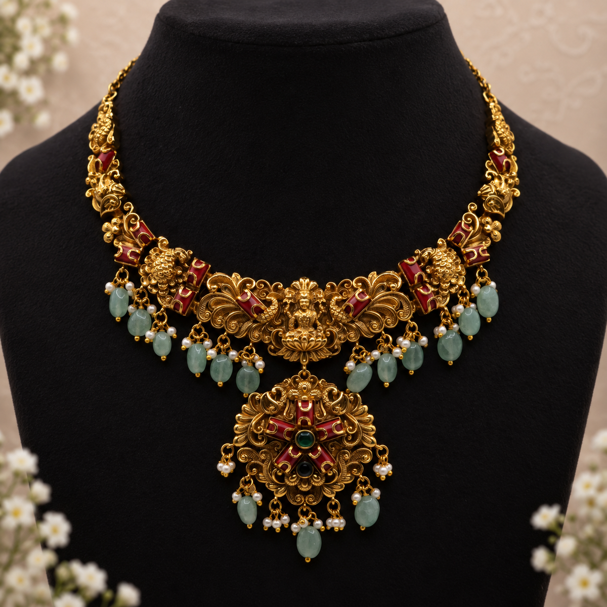 Lakshmi Temple Necklace Set