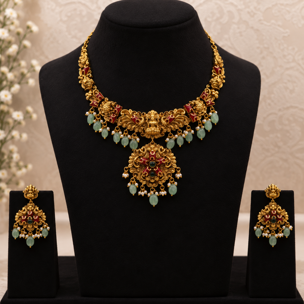Lakshmi Temple Necklace Set