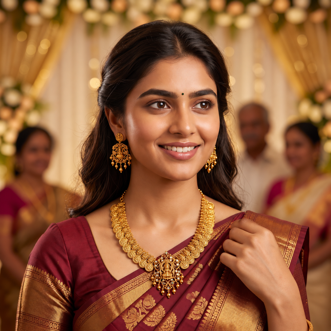 Lakshmi Peacock Temple Set