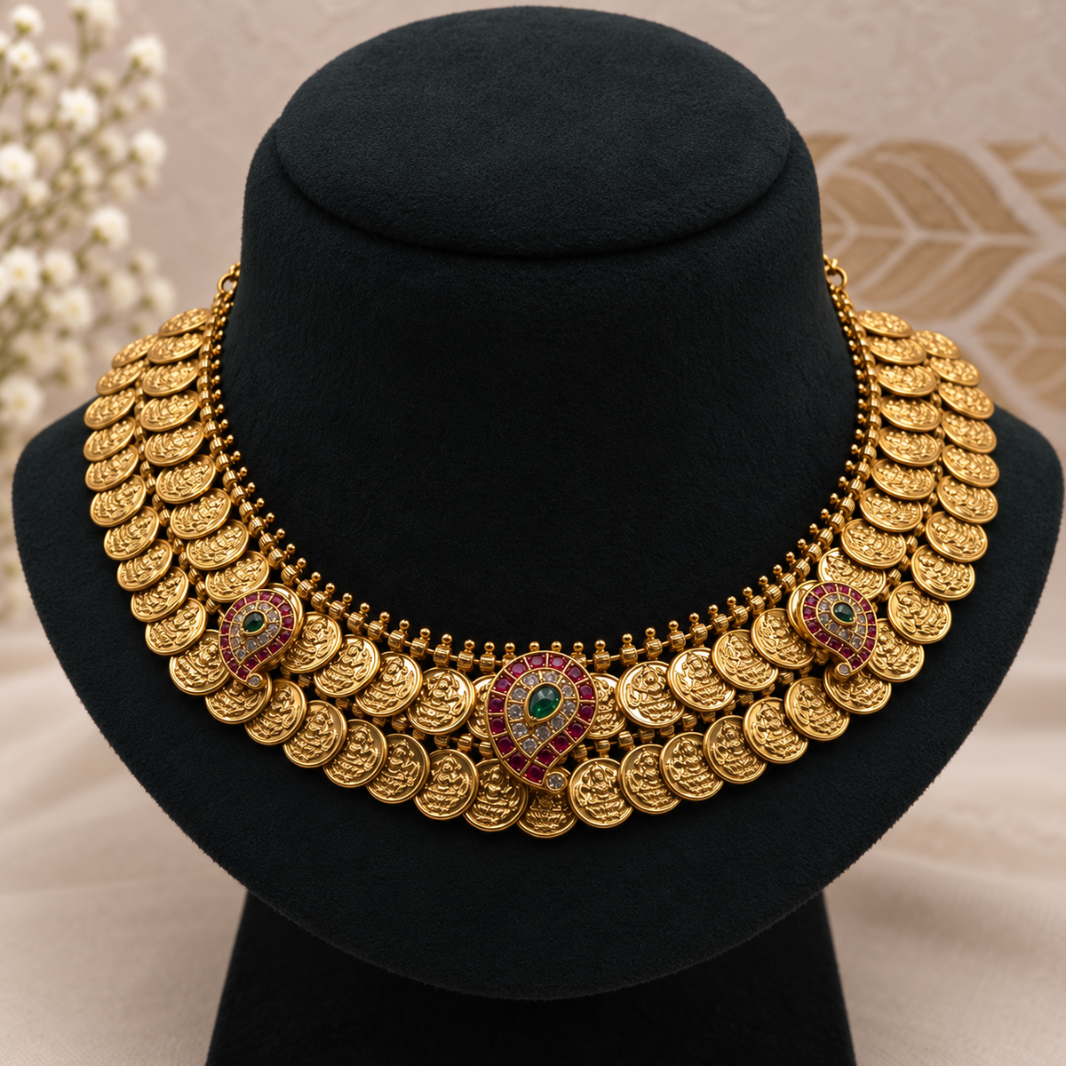 Antique Coin Lakshmi Necklace Set