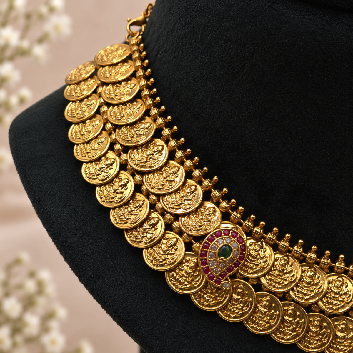 Antique Coin Lakshmi Necklace Set