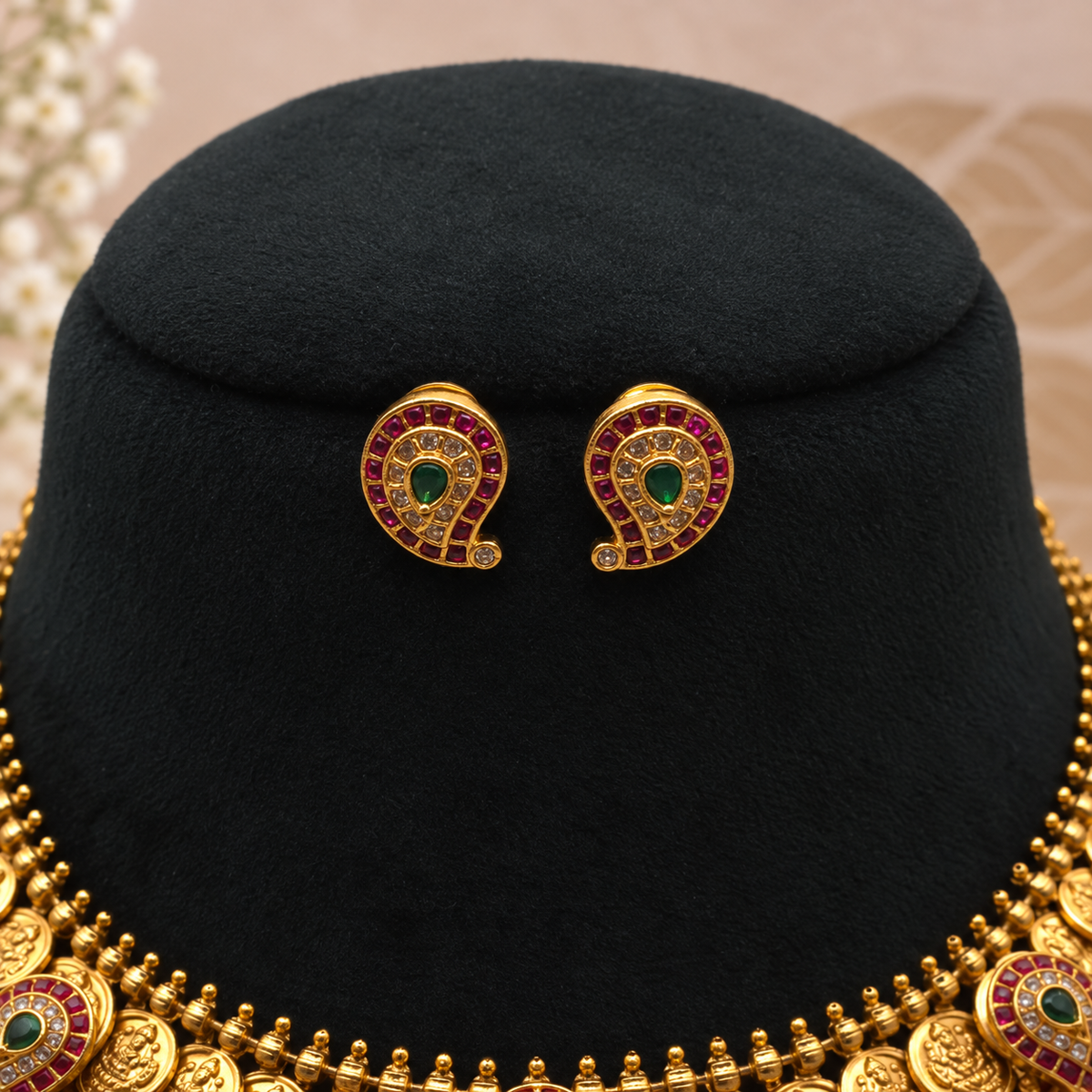 Antique Coin Lakshmi Necklace Set