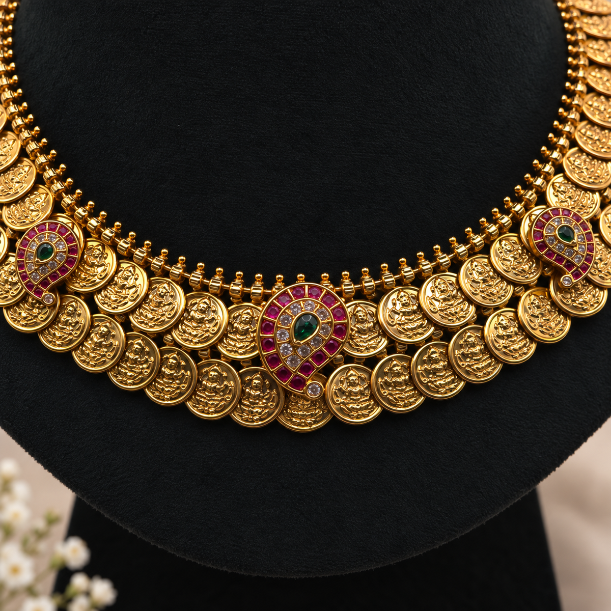 Antique Coin Lakshmi Necklace Set