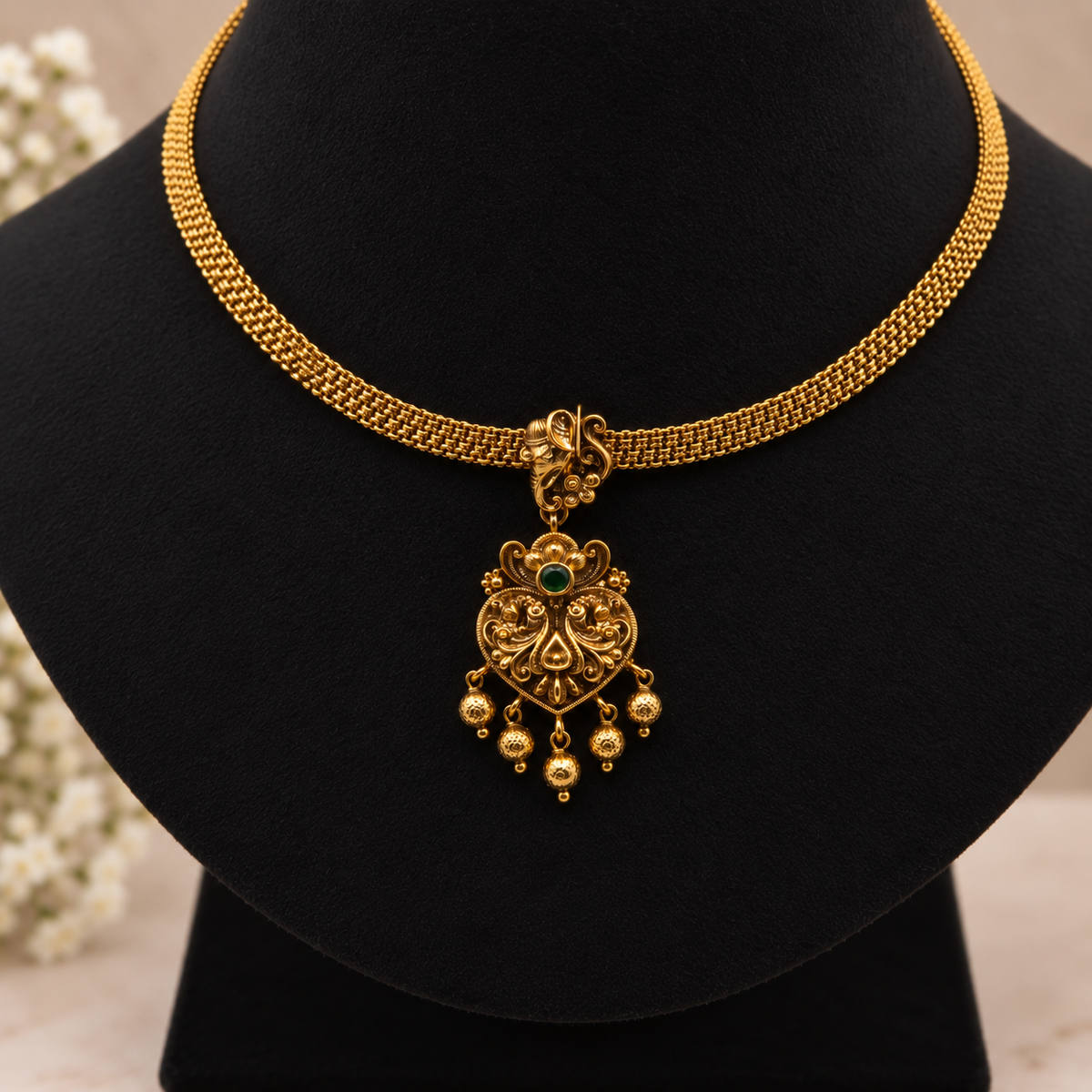 Antique Gold Paisley Choker Set