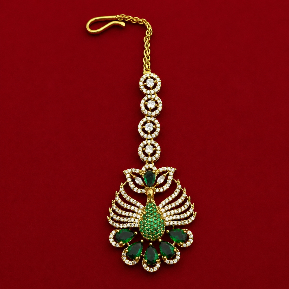 Peacock Green CZ Jewellery Set