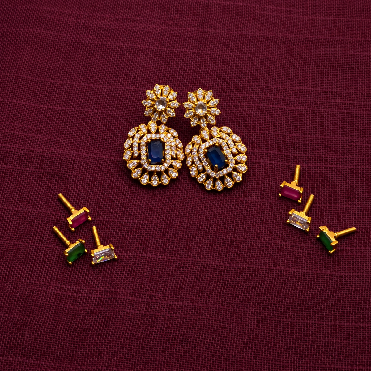 Interchangeable CZ Necklace Set
