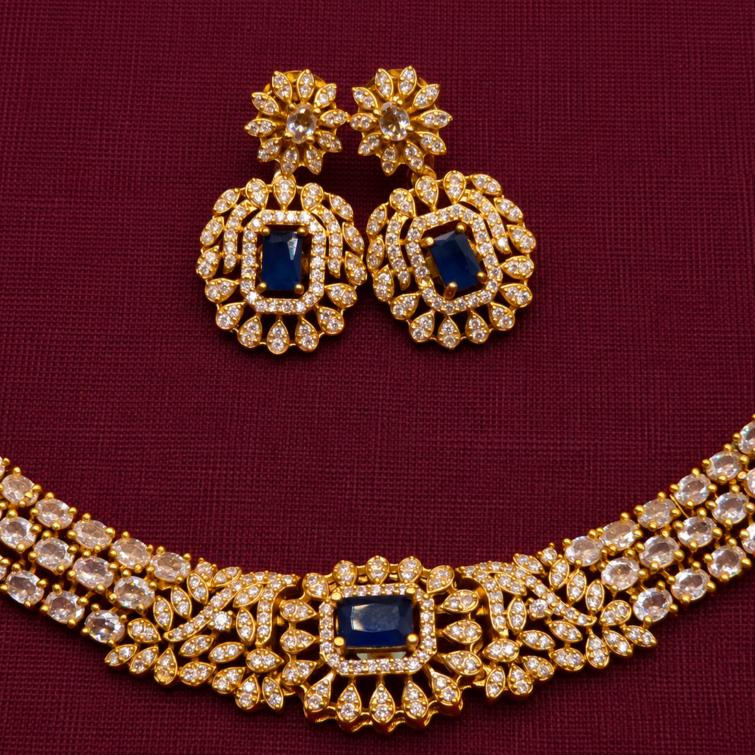 Interchangeable CZ Necklace Set