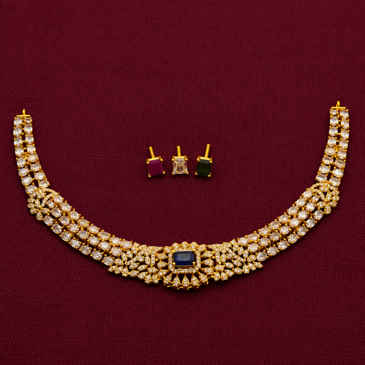 Interchangeable CZ Necklace Set