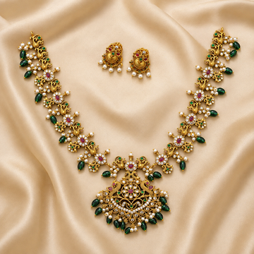 Peacock Kemp Green Necklace Set