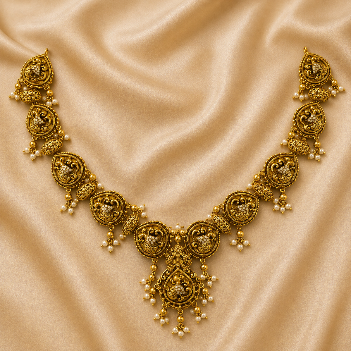 Antique Peacock Temple Set