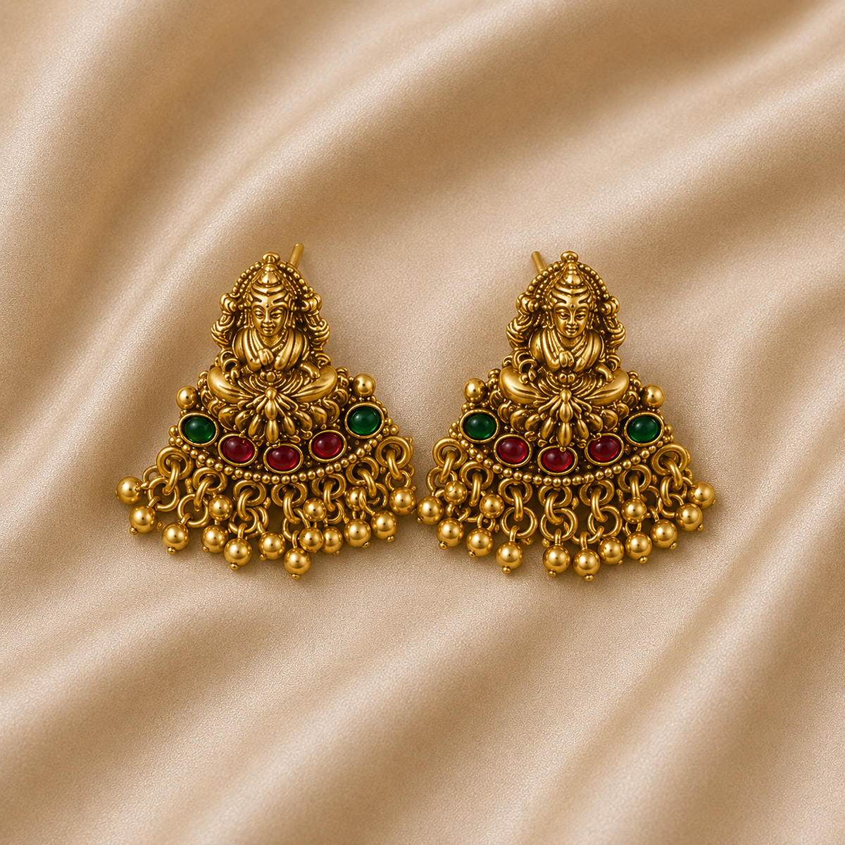 Lakshmi Antique Coin Temple Necklace Set