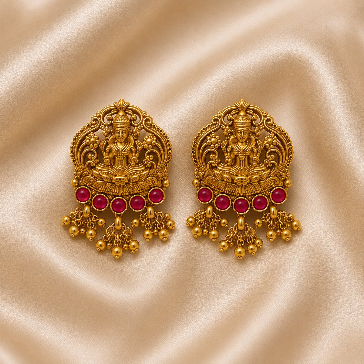 Lakshmi Ruby Paisley Necklace Set
