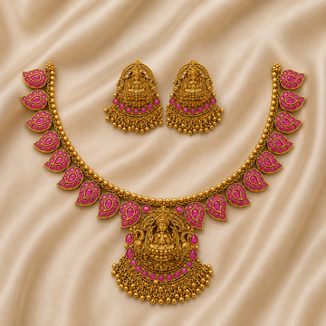 Lakshmi Ruby Antique Necklace Set