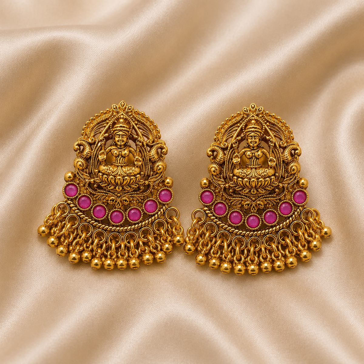 Lakshmi Ruby Antique Necklace Set