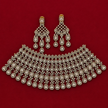 Royal CZ Bridal Choker Necklace Set