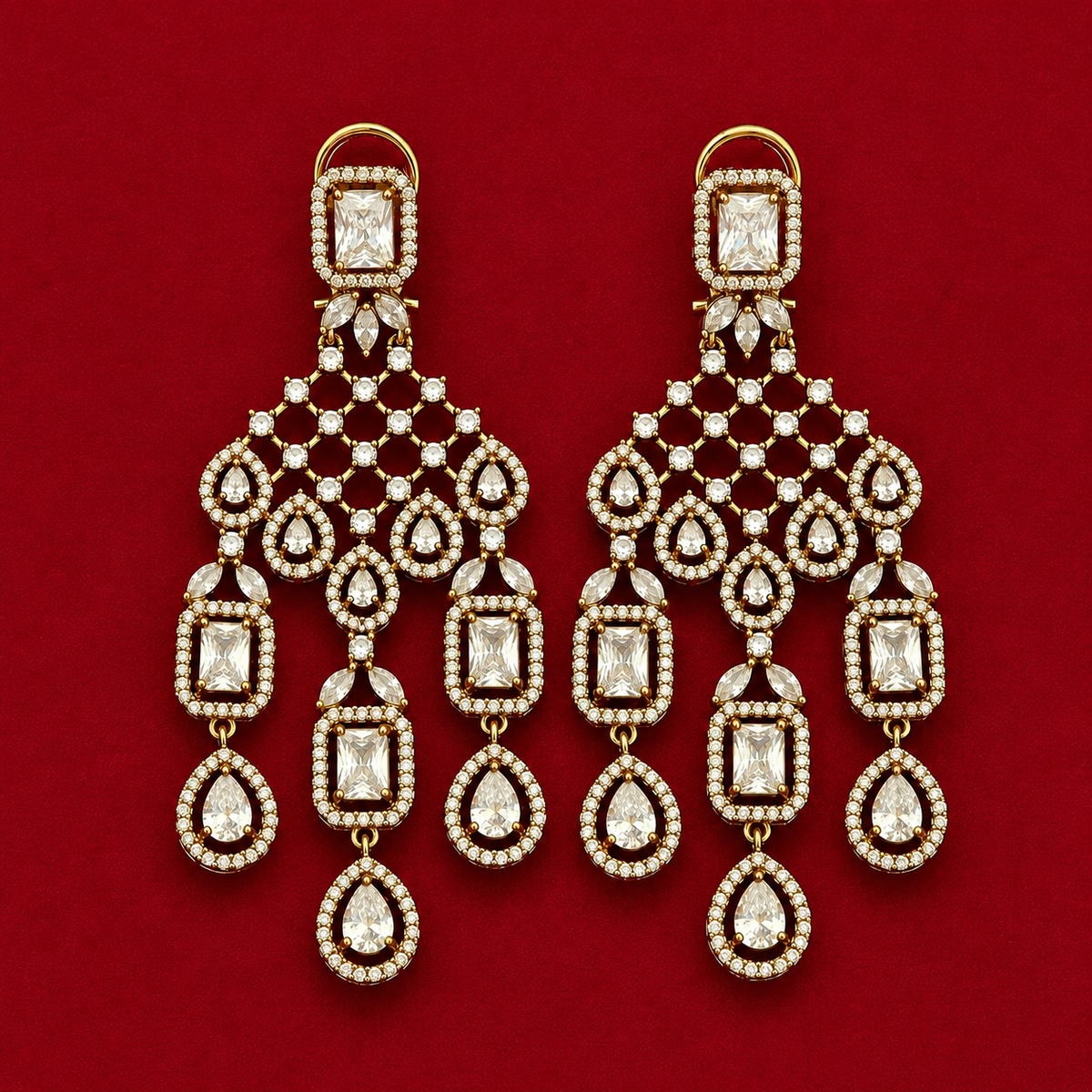 Royal CZ Bridal Choker Necklace Set