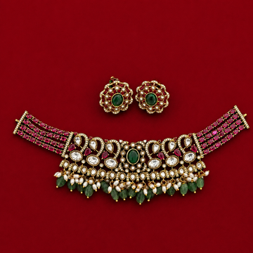 Royal Ruby Emerald Necklace set