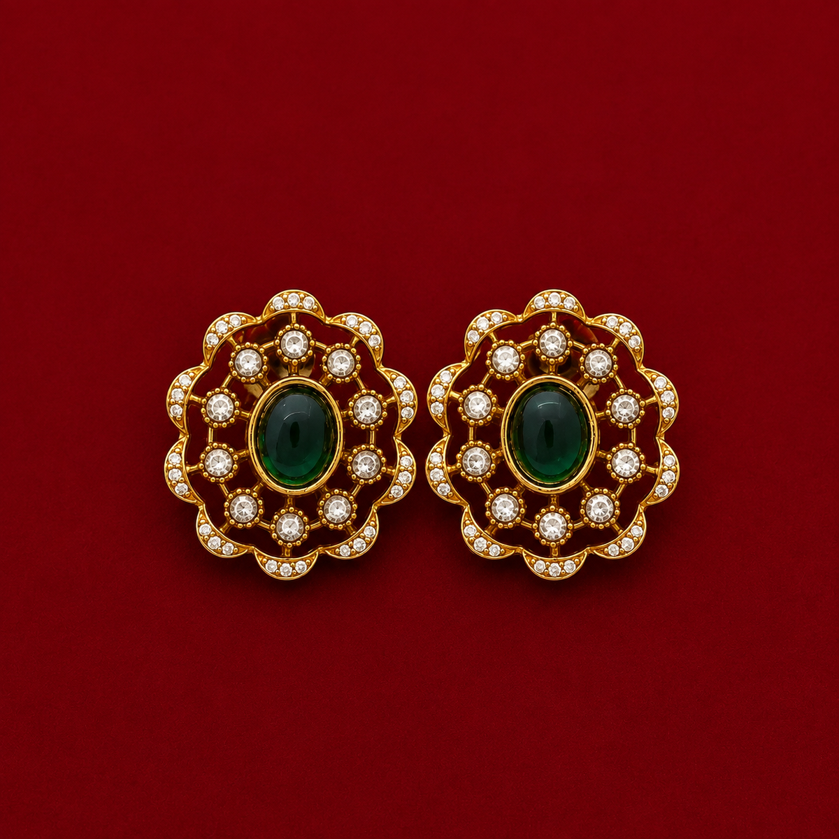 Royal Ruby Emerald Necklace set