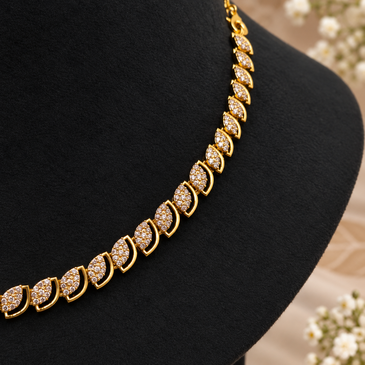 Ruby Emerald Leaf Cascade Set