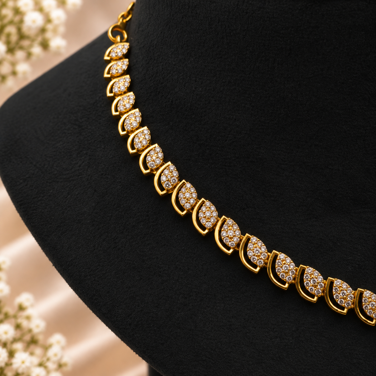 Ruby Emerald Leaf Cascade Set