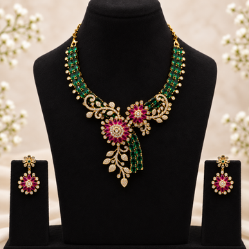 Emerald Ruby Floral Set