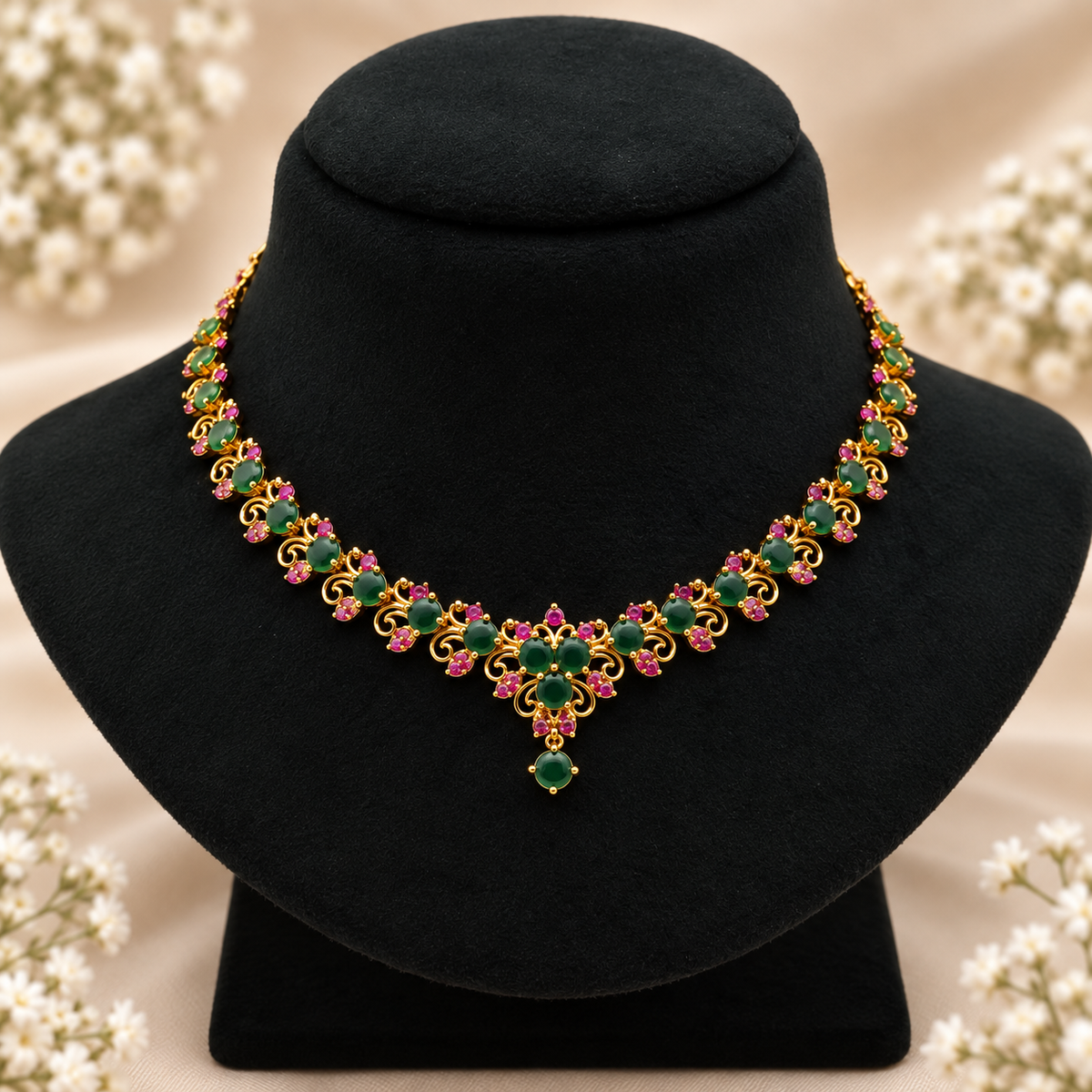 Emerald Ruby Vine Set
