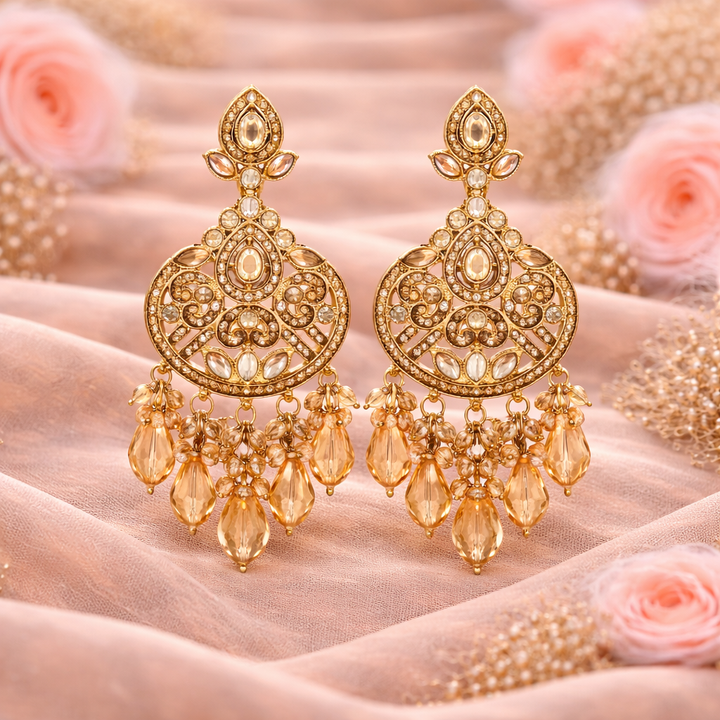 Kundan Chandbali Earrings