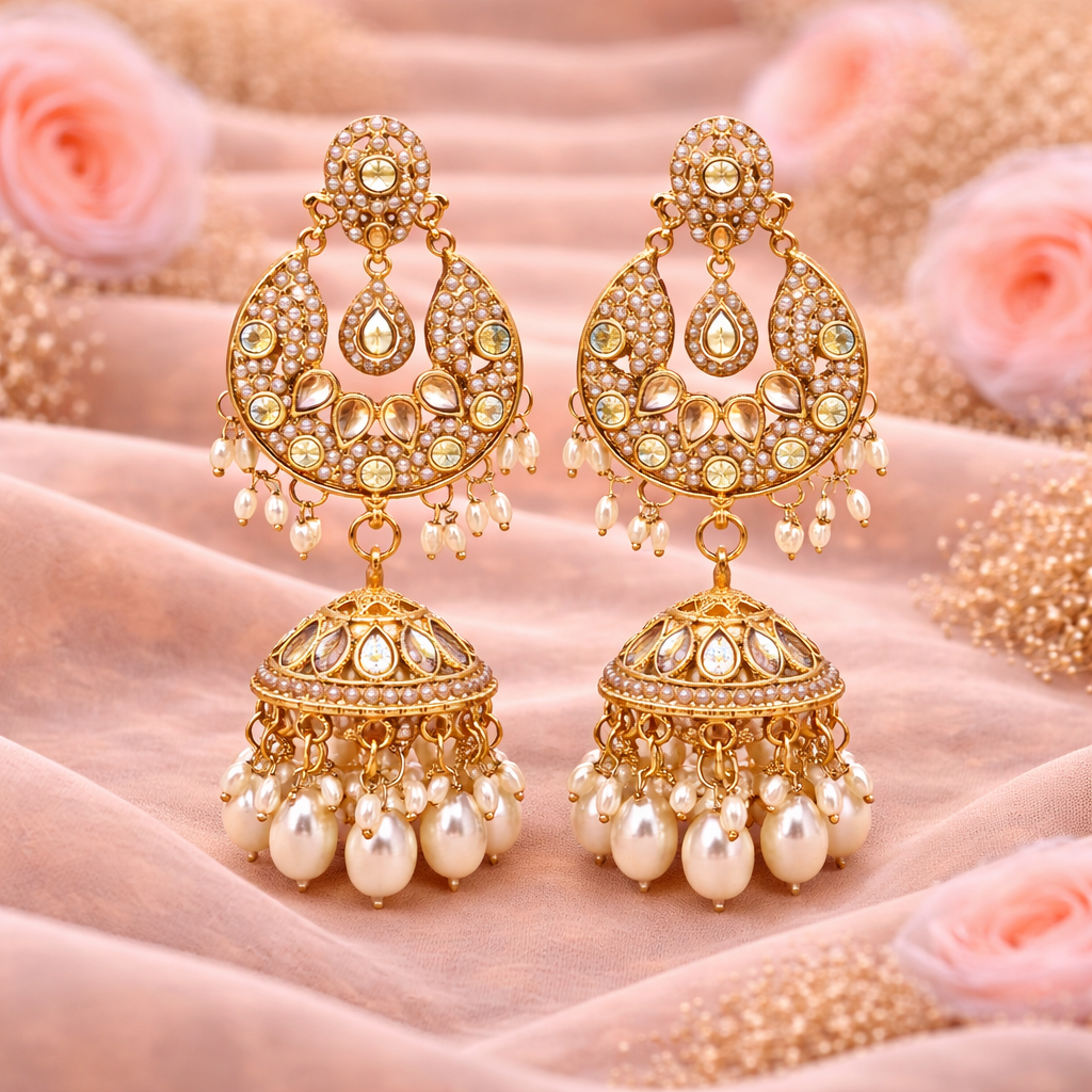 Ethnic Chandbali Jhumka