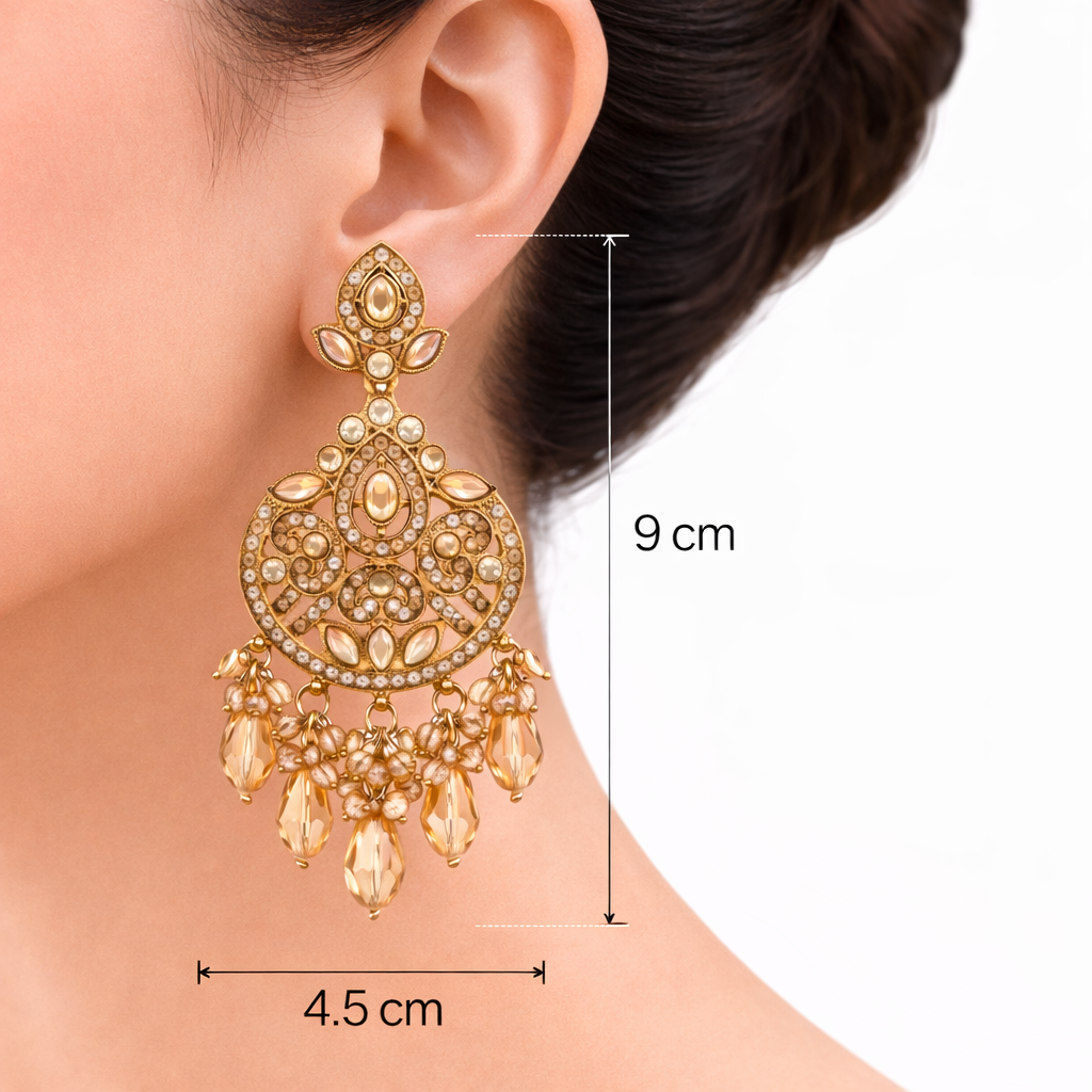Kundan Chandbali Earrings