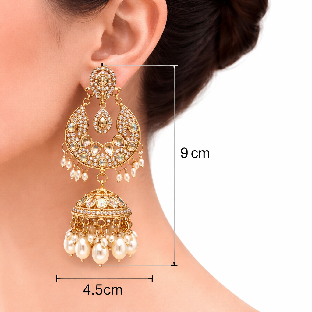 Ethnic Chandbali Jhumka
