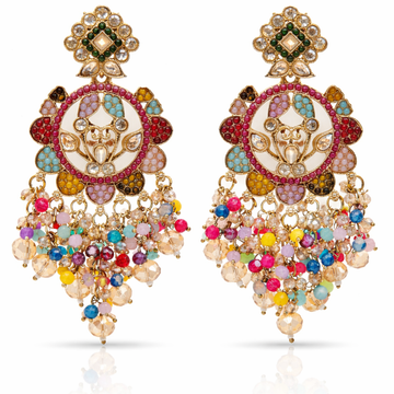 Meenakari Kundan Rainbow Chandelier