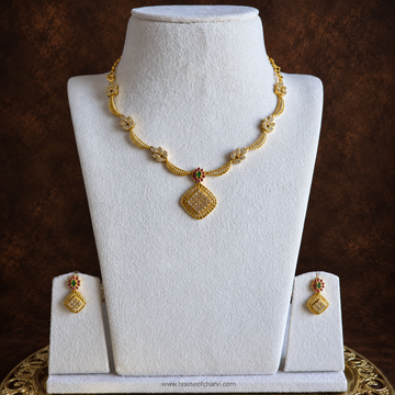 Floral Lattice Pendant Necklace Set