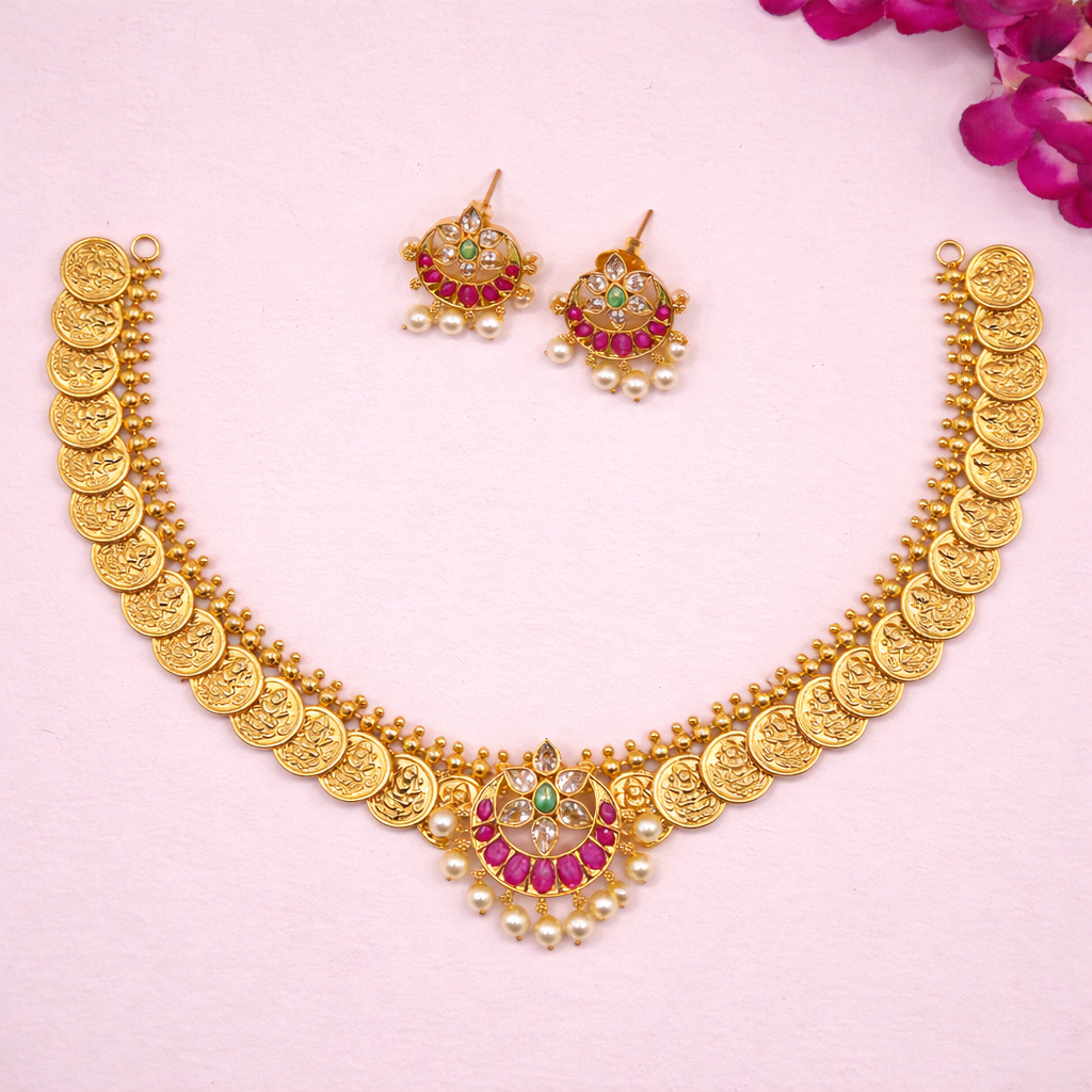Lakshmi Kasumala Kundan Necklace Set