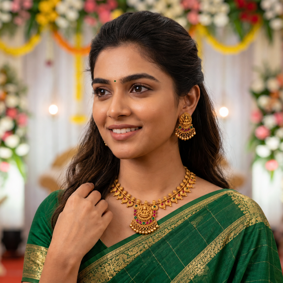 Lakshmi Temple Necklace Set