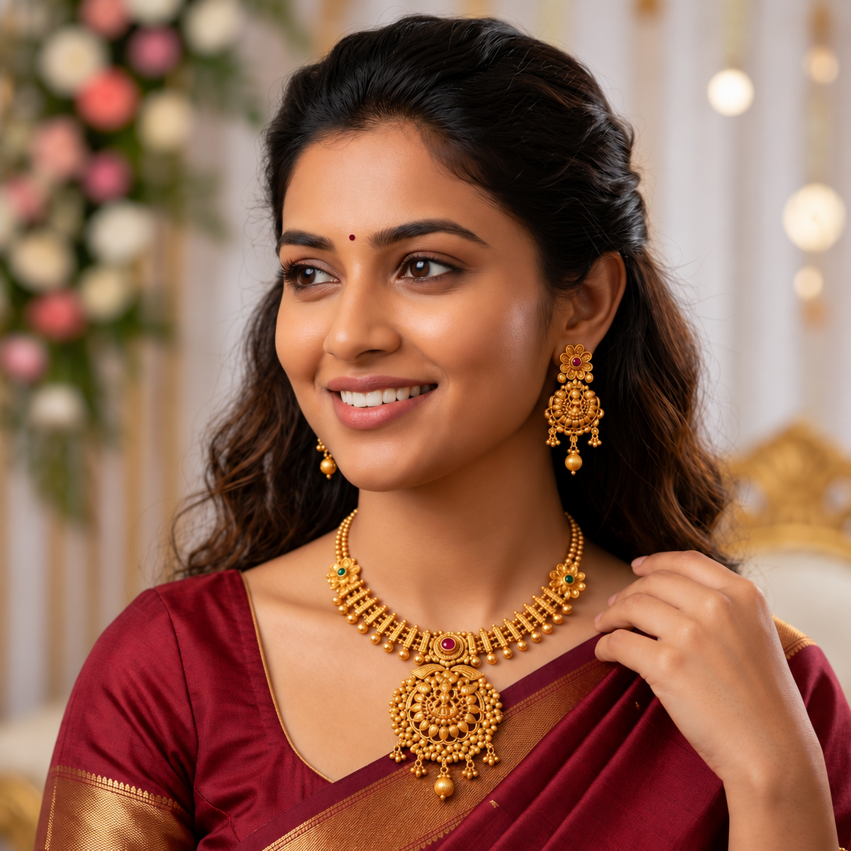 Traditional Temple Necklace Set