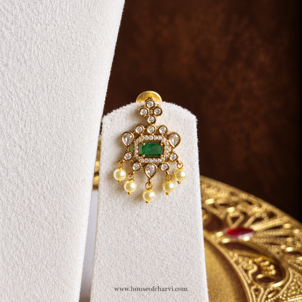 Green CZ Necklace Set