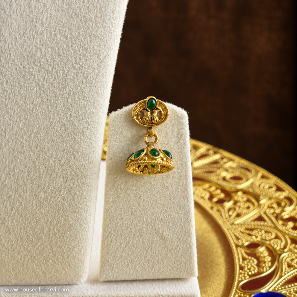 Green Stone Traditional Necklace Set