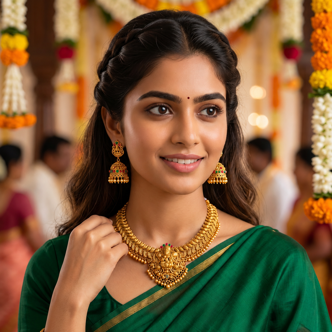Lakshmi Temple Necklace Set