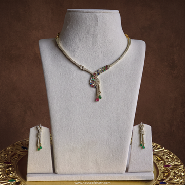 Multicolour CZ Necklace Set